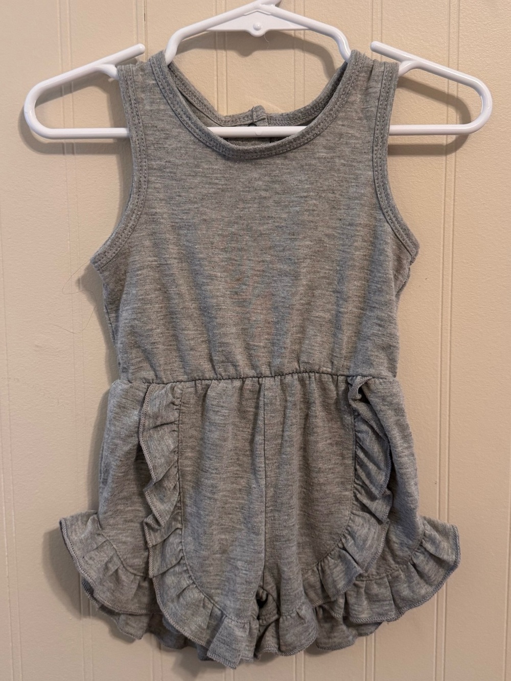 Grey Ruffle Romper